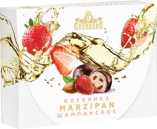 №1 TM Grondard       (10185) Конфеты глазированные Марципановые Клубника и Шампанское, 98г в Домодедово
